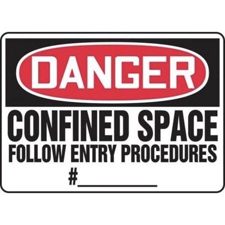 Accuform OSHA DANGER SAFETY SIGN CONFINED MCSP033XL MCSP033XL